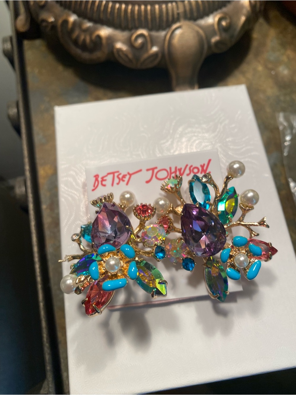 Betesy Johnson clip on earrings